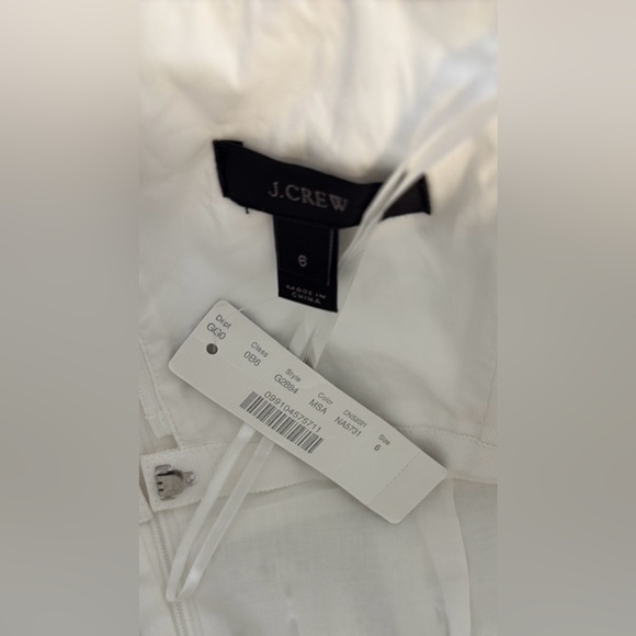 J.Crew Eyelet Strapless Sheath Dress in White NWT , sz 6 - Picture 9 of 10